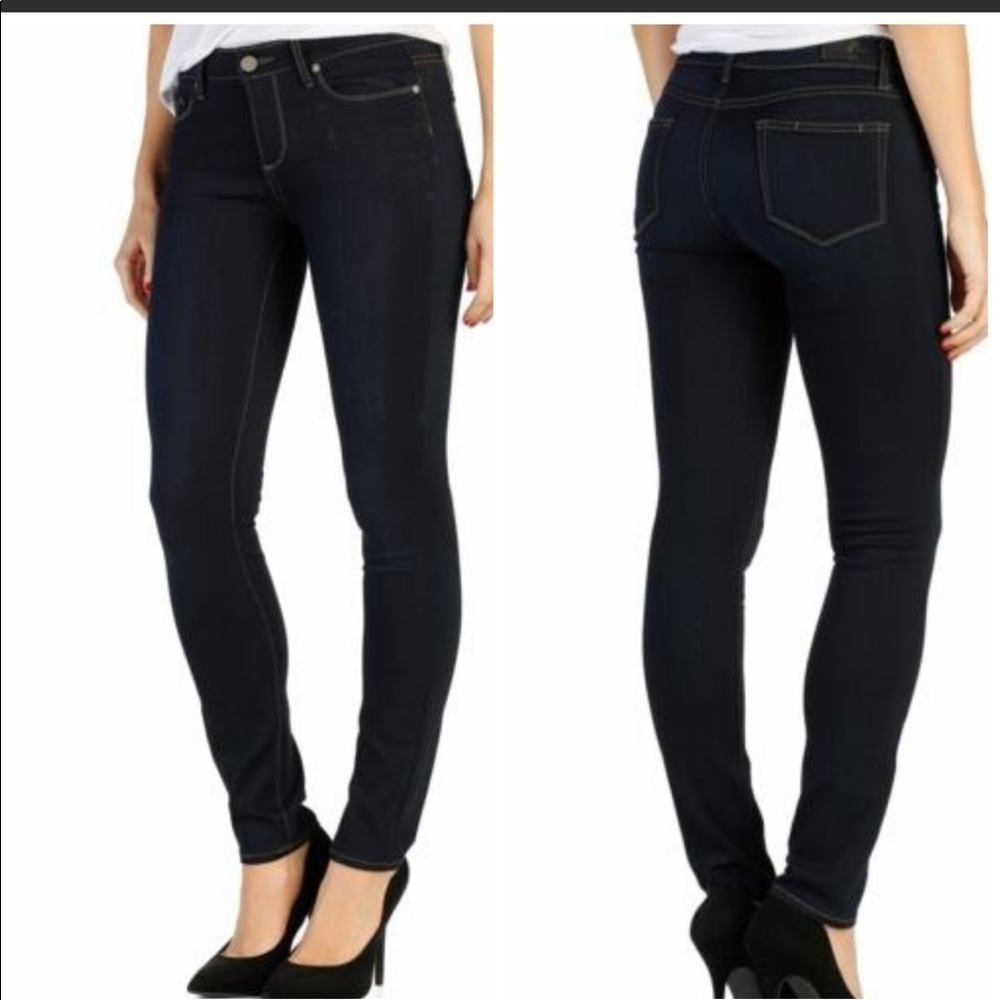 Paige Leggy Ultra Skinny In Dark Mona Wash Size 26